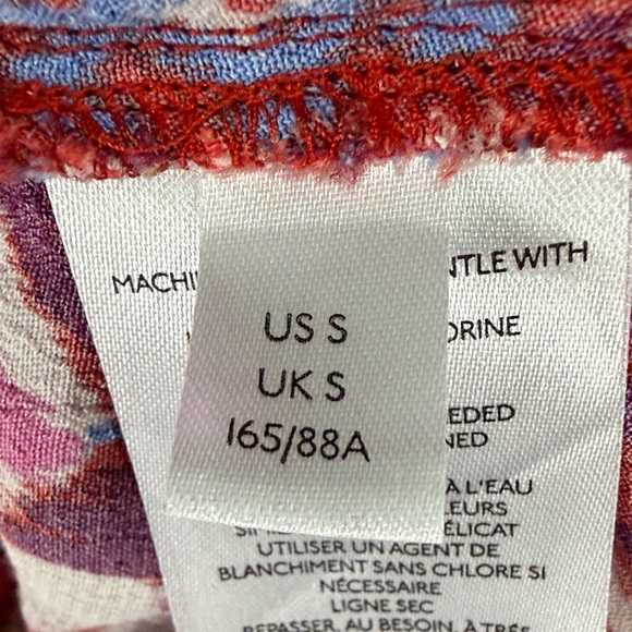 Anthropologie ,Size S,Floral V-Neck Women dress - Red and Pink - Picture 12 of 15